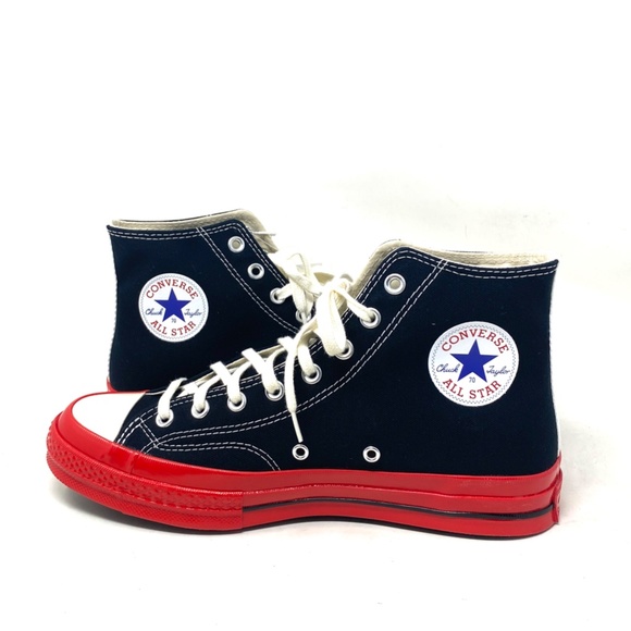 Converse Chuck 70 Comme Garcons PLAY Sneakers Women's Shoes Canvas Black A01793C - Picture 7 of 11